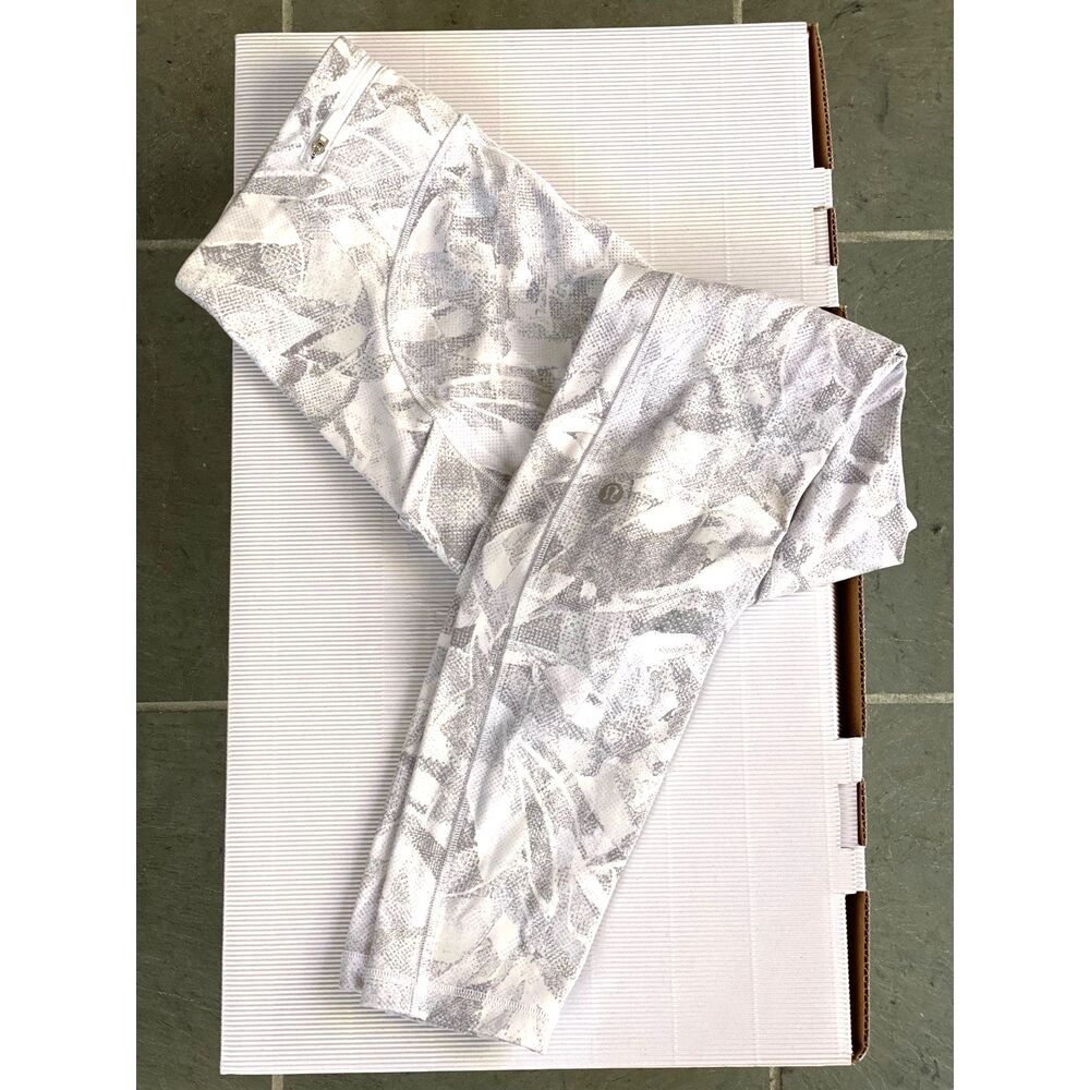 Lululemon Speed Up Tight 28" Jasmine White Grey Multi Running Leggings Size 6